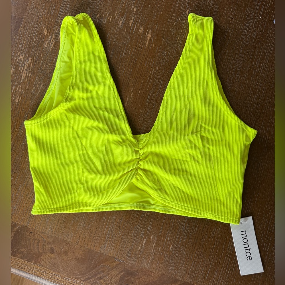 Montce Neon Swim Variation Workout and Swim Top NWT